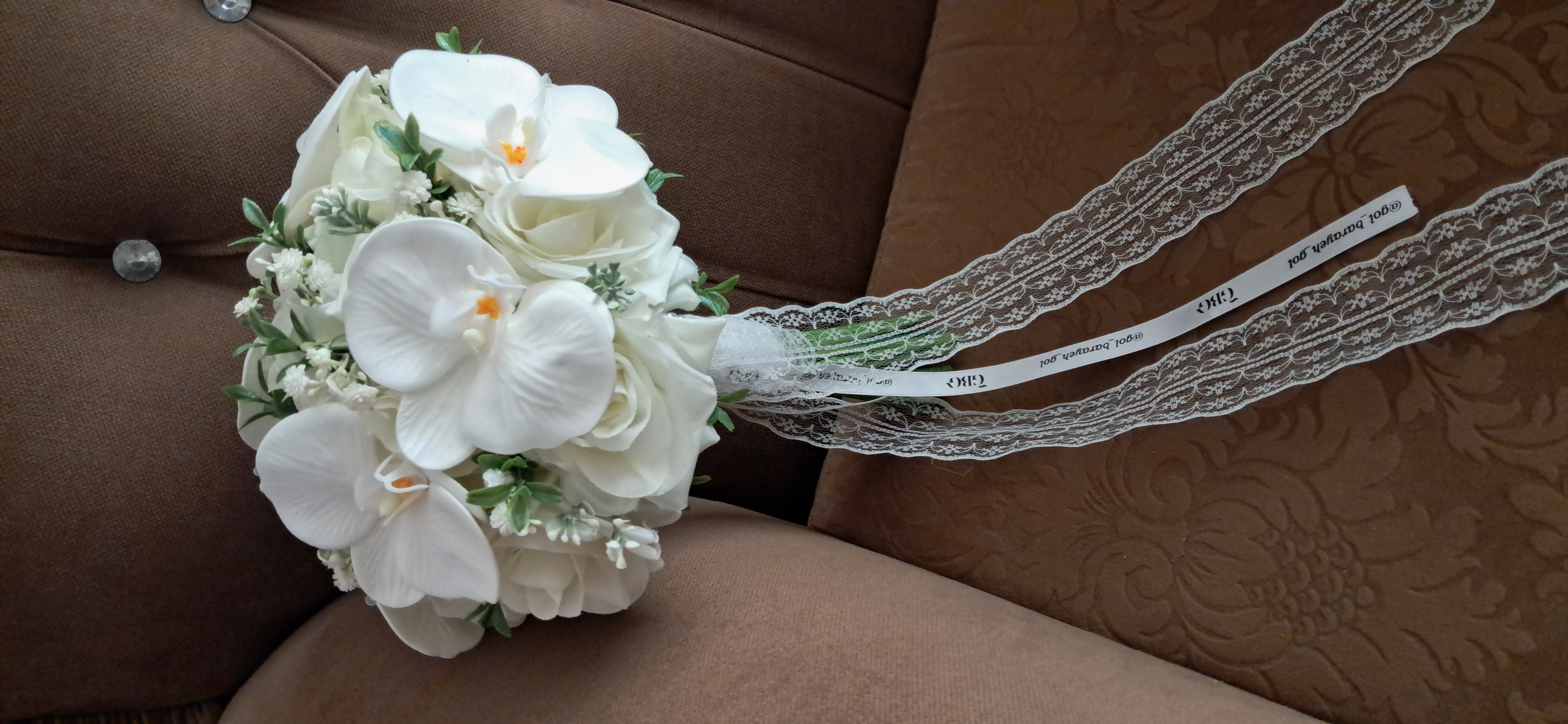 دسته گل رزوارکیده گل برای گل نباتی مناسب عروسی